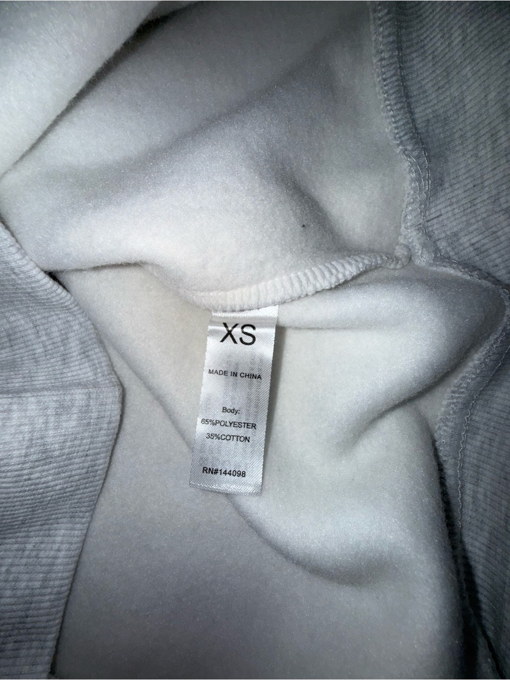 NEW BLUE RIOT XO VIRAL TIKTOK Gray MOCK NECK SWEATSHIRT Navy Polka Dot JESUS XS - Picture 8 of 10